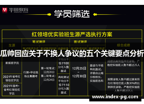 瓜帅回应关于不换人争议的五个关键要点分析