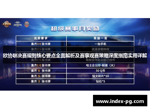 欧协联决赛规则核心要点全面解析及赛事观赛策略深度指南实用详解